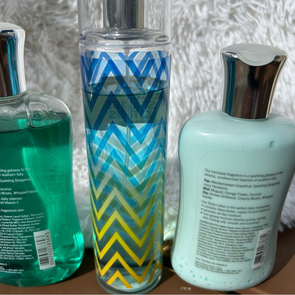 Bath & Body Works Capri Seaside Citrus Full Size Three Item Set NEW Discontinued - Picture 10 of 15